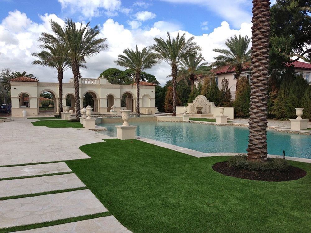 Metro New York artificial grass landscaping for resorts and event spaces