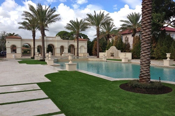 Metro New York artificial grass landscaping for resorts and event spaces
